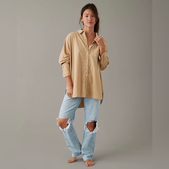 American Eagle Outfitters Tops - American Eagle Boyfriend Fit Button Up XL